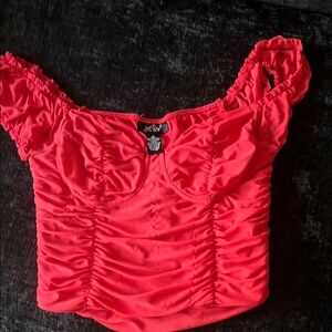 Hot Pink Off-Shoulder Top